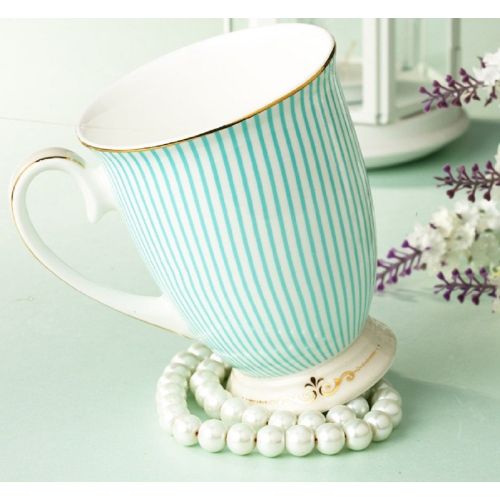  ENJOHOS Royal Vintage Porcelain Bone China Coffee Mug/Tea Cup/Gift Ideas (Royal Blue Stripe)
