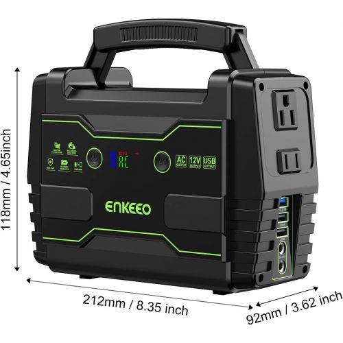  [아마존 핫딜]  [아마존핫딜]ENKEEO Portable Power Station 155Wh Lithium Battery Supply with AC DC QC3.0 USB Ports, Solar Electric Generator for Camping Travel Home Emergency, 100W Devices Supported