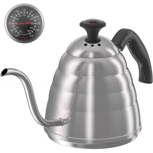  Gooseneck Pour Over Coffee Kettle, ENLOY Coffee Kettle Use for Drip Coffee and Tea 40oz/1.2L, Stainless Steel Pour Over Kettle with Fixed Thermometer for Exact Temperature