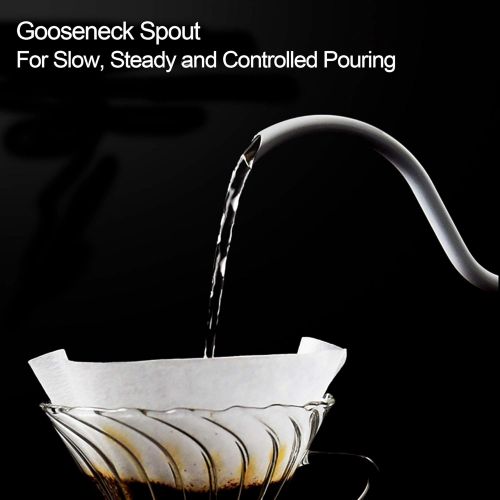  Gooseneck Pour Over Coffee Kettle, ENLOY Coffee Kettle Use for Drip Coffee and Tea 40oz/1.2L, Stainless Steel Pour Over Kettle with Fixed Thermometer for Exact Temperature