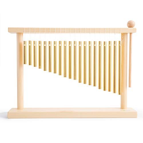  ENNBOM 20-NOTE Chime Table Top Bar Chime Wind Chime 20 Bars Instrument Percussion With Mallet