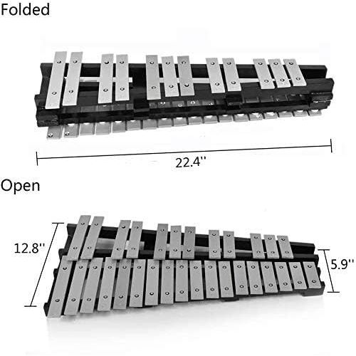  ENNBOM 30 Notes Foldable Glockenspiel Xylophone Vibraphone Percussion Instrument