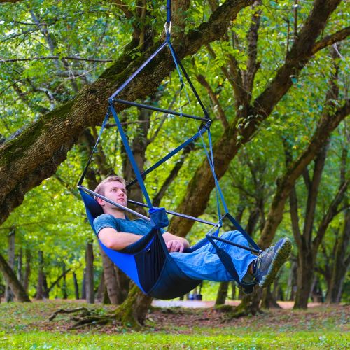  ENO, Eagles Nest Outfitters Lounger Hanging Chair, Royal/Charcoal