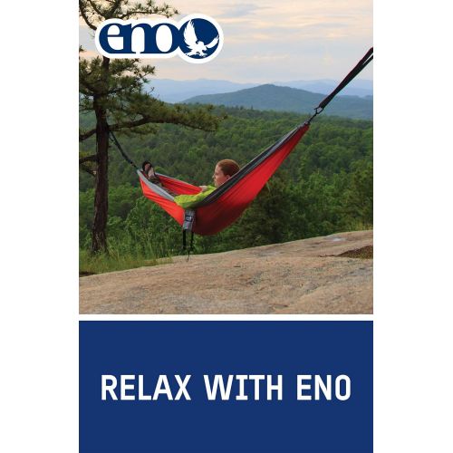  [아마존베스트]ENO, Eagles Nest Outfitters DoubleNest Lightweight Camping Hammock, 1 to 2 Person, Special Edition Colors, Charcoal/Maroon