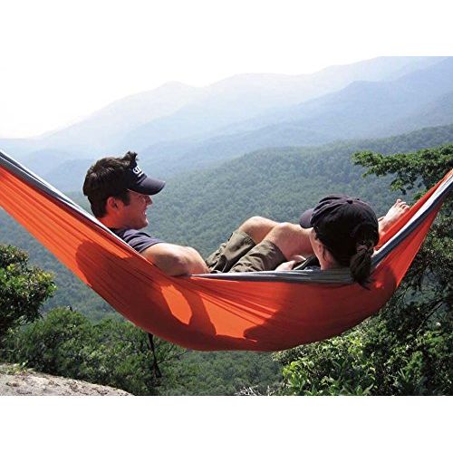  Eagles Nest Outfitters ENO DoubleNest Hammock Royal/Charcoal with Atlas Straps