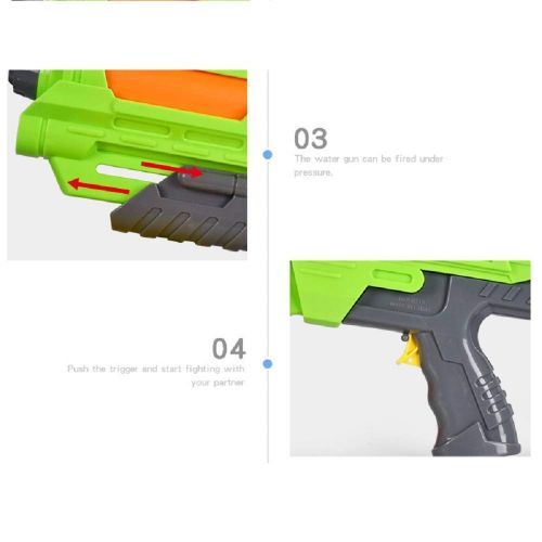  EOIR Beach Toys, Childrens Soaker Water Gun, Pull-Type High-Pressure Air Gun, Summer Water Gun Toy ( Color : White , Size : L )