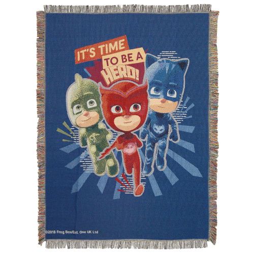  EONEs PJ Masks, Be a Hero Woven Tapestry Throw Blanket, 48 x 60, Multi Color