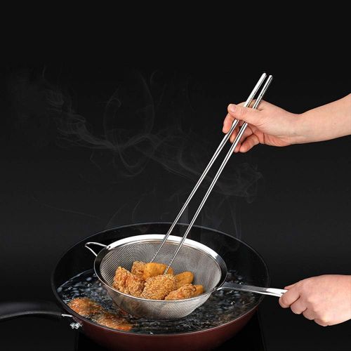  [아마존베스트]EORTA 3 Pairs Cooking Chopsticks 15.2 Inch Extra Long Stainless Steel Chopsticks with Anti-slip Threaded for Hot Pot, Cooking, Frying, Noodle Chopsticks, Dishwasher Safe, Silvery