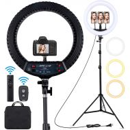 [아마존베스트]EOTO LIGHT 18 inch LED Ring Light with Tripod Stand Dimmable Makeup Selfie Ring Light for Studio Portrait YouTube Vlog Video Shooting with Carrying Bag and Remote Controller