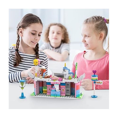  Friends Park Cafe Shop and Heart Cake House Building Set for Girls 6-12, Imaginative and Creative Toy Building Blocks Kit Best Gift for Kids, Boys, and Girls Ages 6+ New 2023 (790 Pieces)