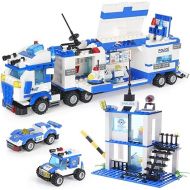 EP EXERCISE N PLAY SWAT City Police Station Building Blocks Toys, with Anti-Terrorism Police Command Center Truck, Police Station and Cop Cars for Boys Kids Construction Toys 776 Pieces
