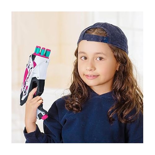  Toy Foam Blaster,Pink Dart Blaster Toy with 20 EVA Soft Foam Bullets and 8-Dart Rotating Drum,Kids Outdoor Shooting Toys Christmas Birthday Gifts for Girls Ages 8+ Years Old