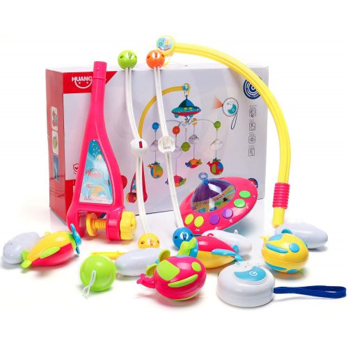  EP EXERCISE N PLAY Baby Mobiles, Crib Musical Mobiles, Nursery Bed Bell with Lights and Music, Bed Decoration Toy Hanging Rotating Rattles Toy for Infant Newborn Sleep