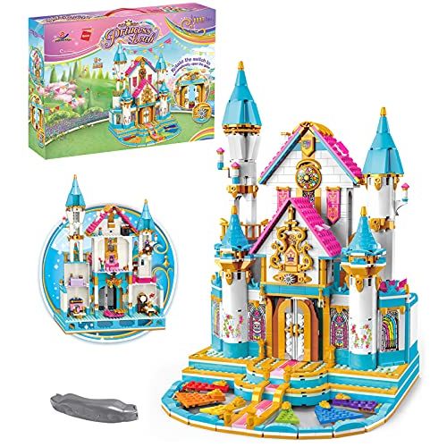  EP EXERCISE N PLAY Friends Flower Castle Building Kit, 1117 Pieces Girls Princess Castle Building Blocks Toys, Creative Construction STEM Building Toys, Best Learning Roleplay Gift for Boys and Girls