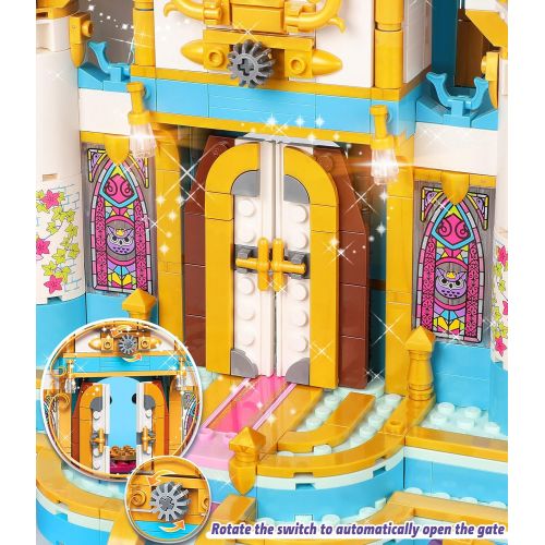  EP EXERCISE N PLAY Friends Castle Building Kit for Girls 6 12, 1117 Pcs Girls Princess Castle Building Blocks Set Palace Pink Bricks Toys, STEM Learning Roleplay Gifts Toy Castle for Girl Boy Kids Ca