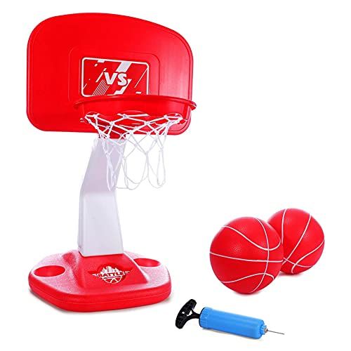  EP EXERCISE N PLAY Pool Basketball Hoops, Swimming Pool Basketball Game for Swimming Pool Party Indoor Outdoor, Include Poolside Basketball Hoop, 2 Balls and Hand Pump