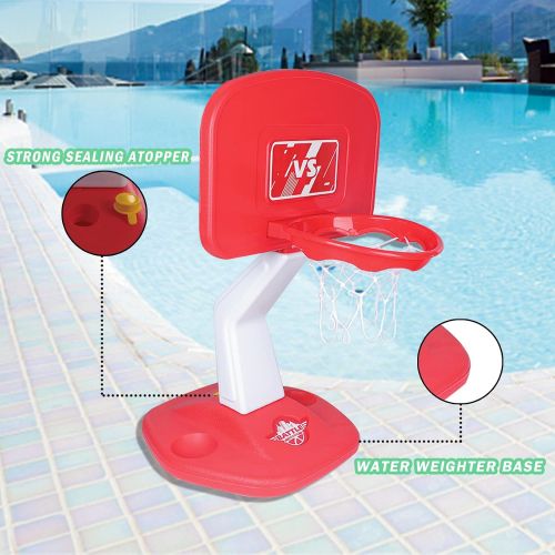  EP EXERCISE N PLAY Pool Basketball Hoops, Swimming Pool Basketball Game for Swimming Pool Party Indoor Outdoor, Include Poolside Basketball Hoop, 2 Balls and Hand Pump