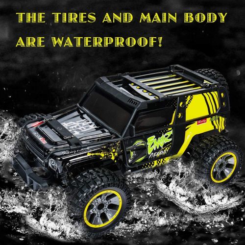  EP EXERCISE N PLAY 1:10 Scale All Terrain RC Car 9204E, 48 KPH High Speed 4WD Electric Vehicle with 2.4 GHz Remote Control, 4X4 Waterproof Off-Road Truck with Two Rechargeable Batteries