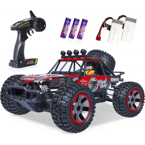  EP EXERCISE N PLAY RC Cars, 1/10 Scale Large High-Speed Remote Control Car for Adults Kids, 48+ kmh 4WD 2.4GHz Off-Road Monster RC Truck, All Terrain Electric Vehicle Toys Boys Gift with 2 Batteries