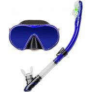 EP-Snorkel Mask Volle trockene Tauchmaske, galvanisierter hochaufloesender grosser Rahmen Anti-Fog und Anti-Uv, Matte Mode-Maske, fuer Jede Gesichtsart geeignet