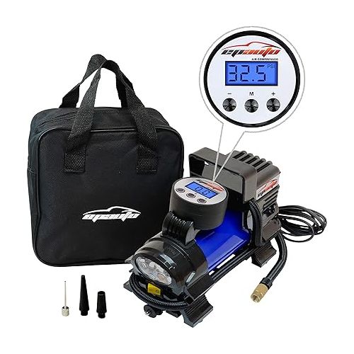  EPAuto 12V DC Portable Air Compressor Pump, Digital Tire Inflator