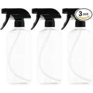 EPAuto Heavy Duty Chemical Resistant Spray Bottles with Sprayer (16 oz), Clear, 3-Pack