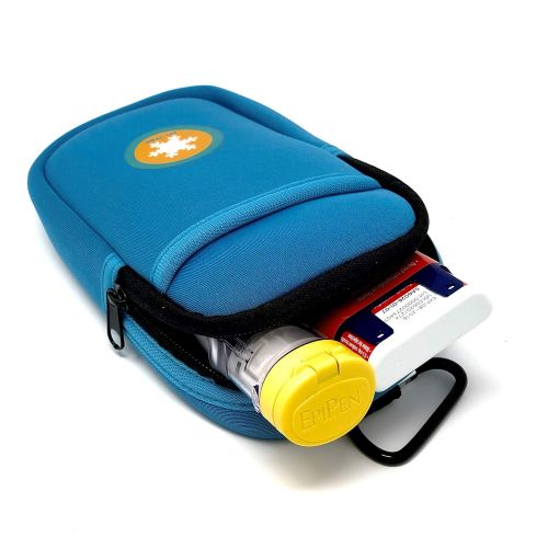  EPI-TEMP Epipen Insulated Case for Kids, Adults  Smart Carrying Pouch, Storage Bag, Powered by PureTemp Phase Change Material to Keep Epinephrine in Safe Temperature Range (Teal)