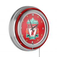 Trademark Global Premier League Liverpool Football Club Chrome Double Rung Neon Clock