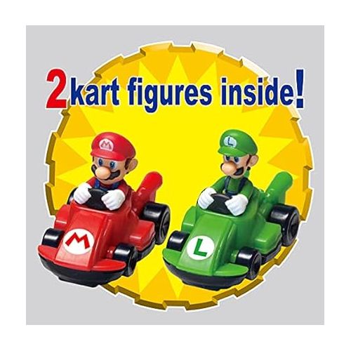  EPOCH Games Mario Kart™ Racing Deluxe, Vehicle Obstacle Course with Mario and Luigi Kart Figures for Ages 5+, Multicolor