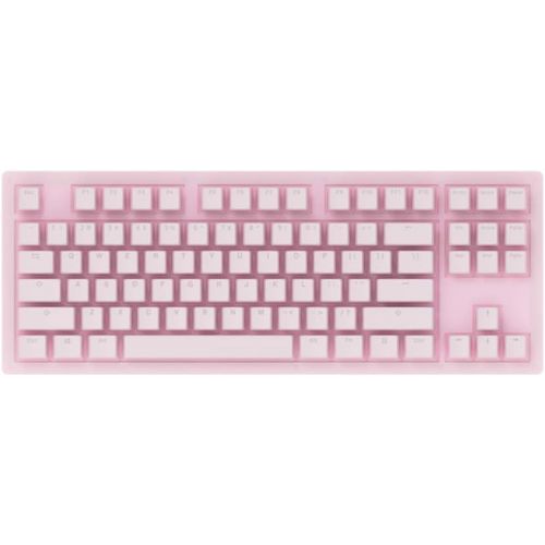  EPOMAKER AKKO Sakura 87 Keys RGB Wired Mechanical Keyboard with Acrylic Translucent Case, PBT Pudding Keycaps for Gaming/Mac/Win (Gateron Pink Switch, Sakura)