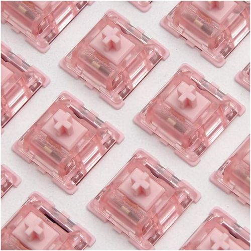  EPOMAKER AKKO Sakura 87 Keys RGB Wired Mechanical Keyboard with Acrylic Translucent Case, PBT Pudding Keycaps for Gaming/Mac/Win (Gateron Pink Switch, Sakura)