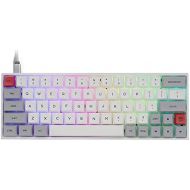 EPOMAKER SKYLOONG SK64 64 Keys Hot Swappable Mechanical Keyboard with RGB Backlit, PBT Keycaps, Arrow Keys for Win/Mac/Gaming (Gateron Optical Red, Grey White)