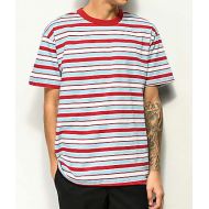 EPTM. Light Blue & Dark Red Stripe T-Shirt