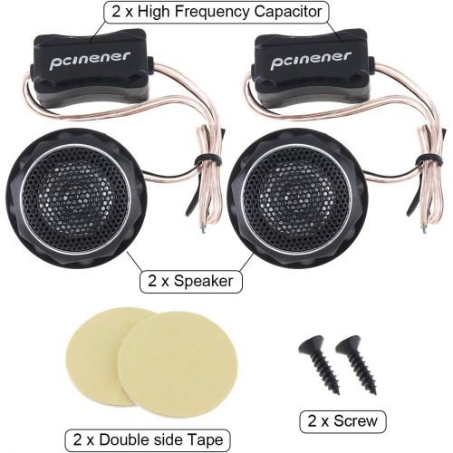  [아마존베스트]ePathChina 2pcs 140W T280 High Efficiency Mini Dome Tweeter Speakers for Car Audio System