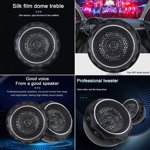  [아마존베스트]ePathChina 2pcs 140W T280 High Efficiency Mini Dome Tweeter Speakers for Car Audio System