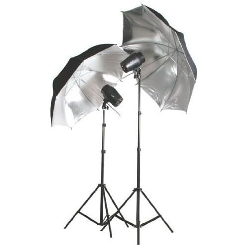  EPhoto ePhoto New 300WS Photography Photo Studio Monolight Strobe Flash Lighting Light Kit - 2 Studio Flashstrobe, 2 stands, 4 umbrellas Kit KIT150A by ePHoto