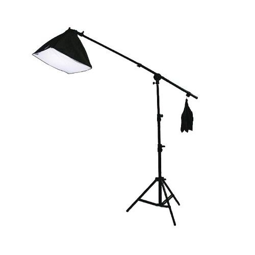  EPhotoInc ePhoto ChromaKey Green Screen Background Stands with 2400 Watt Video Photography Studio Hair Boom Lighting Kit Case H9004SB269G