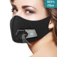 EQ Dust N95 Particulate Respirator Electric Smart Mask, Pollution Dust Air Pollution Quality Mens Face Your Mouth Mask Washalbe for Outdoor Activies, Travel, Gardening, Ash, Germs, PM