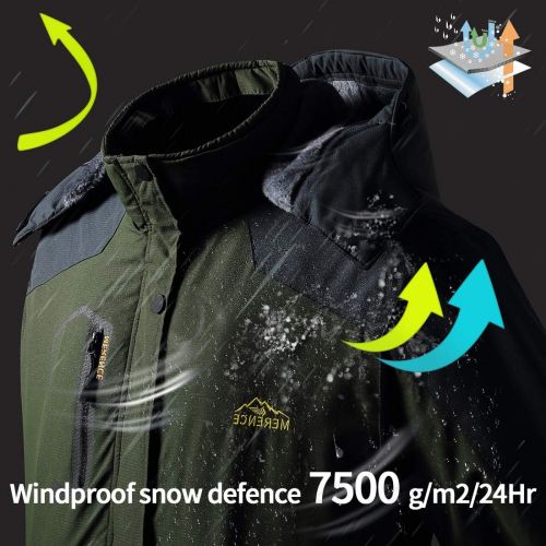  [아마존핫딜][아마존 핫딜] EQUICK Mens Mountain Waterproof Ski Jacket Windproof Rain Jacket U219WCFY028,Green,XXL