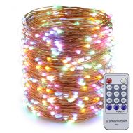 ER CHEN(TM 165ft Led String Lights,500 Led Starry Lights on 50M Copper Wire String Lights + 12V DC Power Adapter + Remote Control(Multicolor)