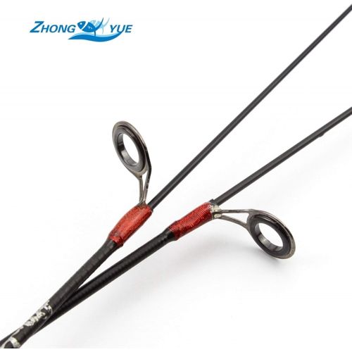  [아마존베스트]ERCZYO Carbon Fishing Rods Ice Fishing Rod 45 cm 50 cm 60 cm Winter Fishing Rod Mini Rod Ultralight Gear (Colour: Red)