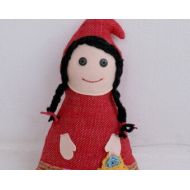ERGANIweaving Red Riding Hood-handwoven softie, plush, pillow