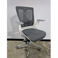 ERGO Ergo Contract, Circuit Ergonomic Task Chair, Full Ergonomic Adjustments, Petite Seat Depth of 18 1/2, Grey Mesh Back and Seat, White Frame (New) Stylish and Durable