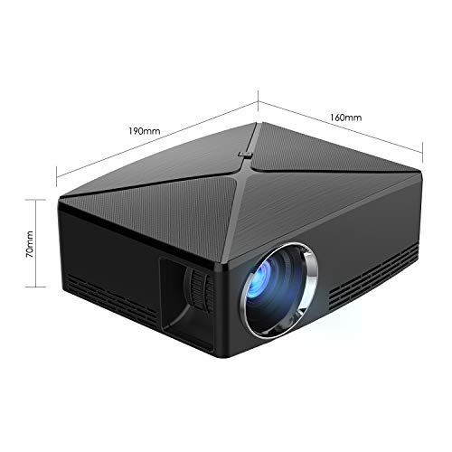  Updated 720P Projector, ERISAN Video Beam with Native Resolution 1280x720, 30% Brighter Portable Home Theater LED Proyetor for Game, Party, Multimedia, wHDMIVGAUSBAVAUX