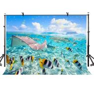 ERTIANANG 150x220cm Underwater World Backdrop Blue Ocean Underwater World Photography Background for Camera Photo Props