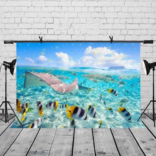  ERTIANANG 150x220cm Underwater World Backdrop Blue Ocean Underwater World Photography Background for Camera Photo Props