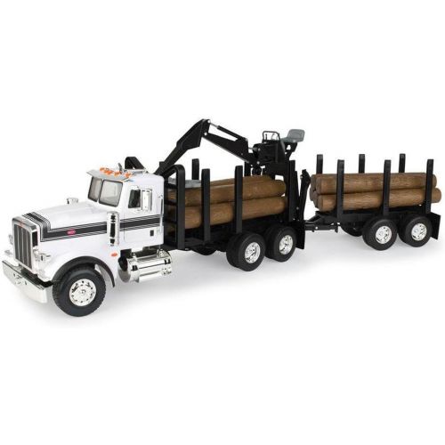  ERTL 116 Big Farm Peterbilt Logging Truck with Pup Trailer & Logs