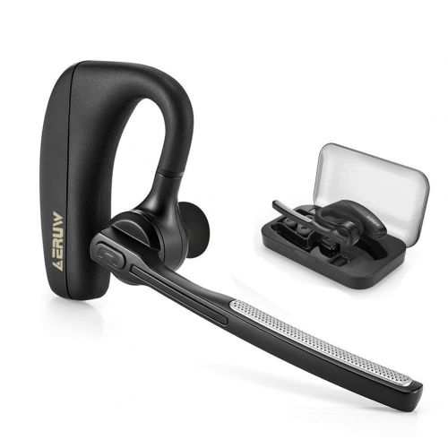  [아마존 핫딜]  [아마존핫딜]ERUW Bluetooth Headset Kabelloses Freisprechanlage Kopfhoerer mit Mic Mute Switch Bloothooth Headset Freisprecheinrichtung Ohr Kompatibel fuer iPhone Samsung Handy (K10 Headset)