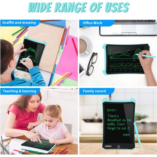  [아마존베스트]ERUW LCD Writing Board 8.5 Inch Drawing Board Erasable Electronic Digital Drawing Pad Doodle Board for Children Writing Board Paperless Graphic Tablet Gifts for Children (Blue)