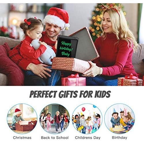  [아마존베스트]ERUW LCD Writing Board 8.5 Inch Drawing Board Erasable Electronic Digital Drawing Pad Doodle Board Writing Board Paperless Graphic Tablet Gifts for Children (Balck)